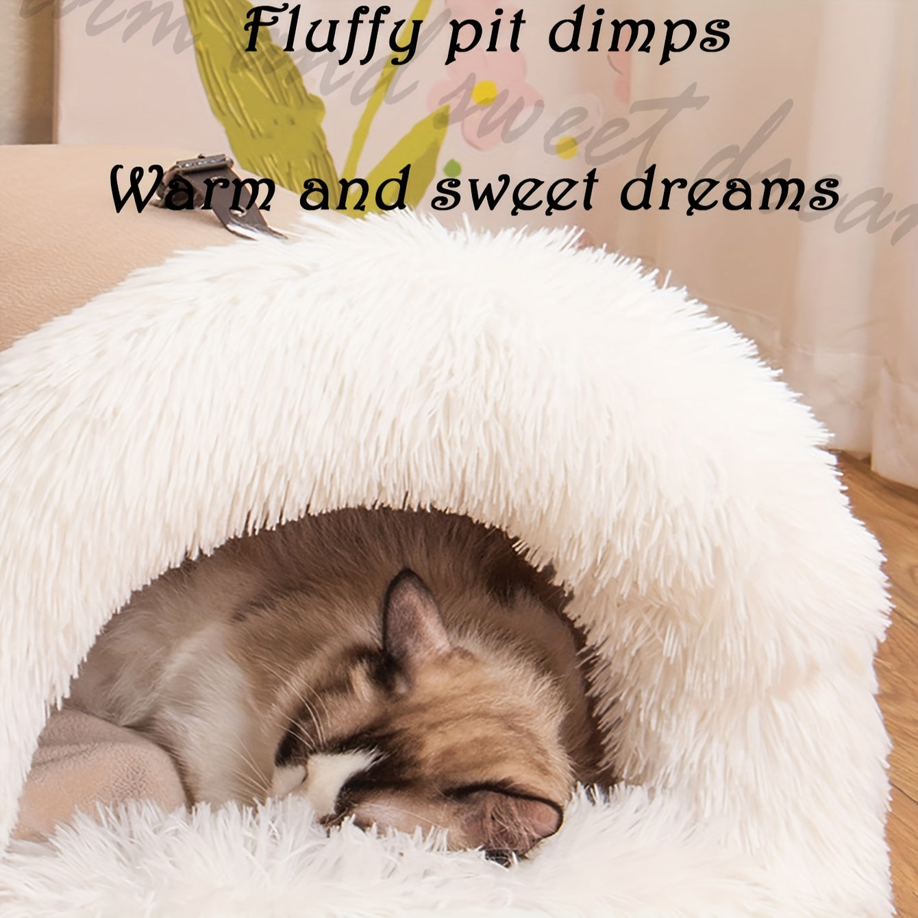 NNETM Warm Plush Cat Nest Bed for Winter Comfort