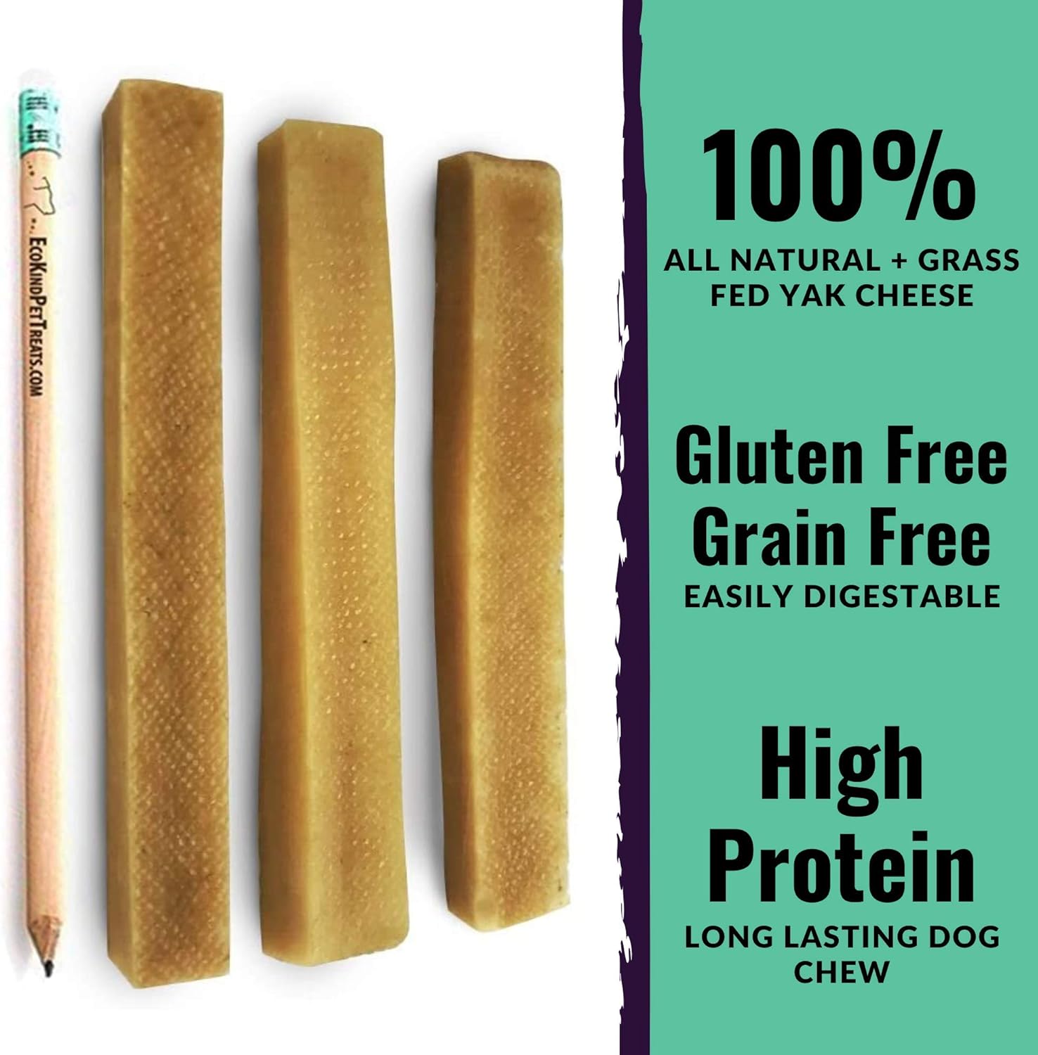 Long-Lasting Gold Yak Chews for Large Dogs