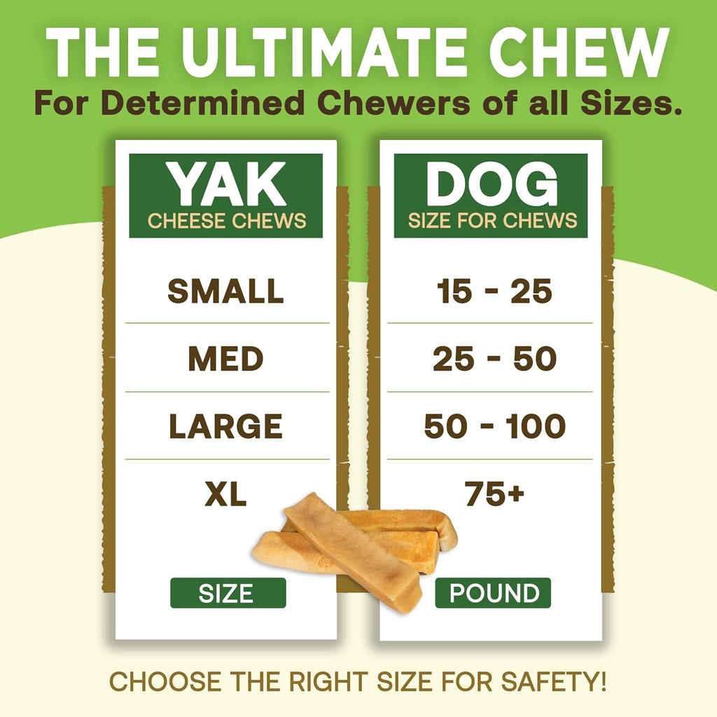 Gold Yak Chews for Large Dogs (1 lb to 5lb Bags)