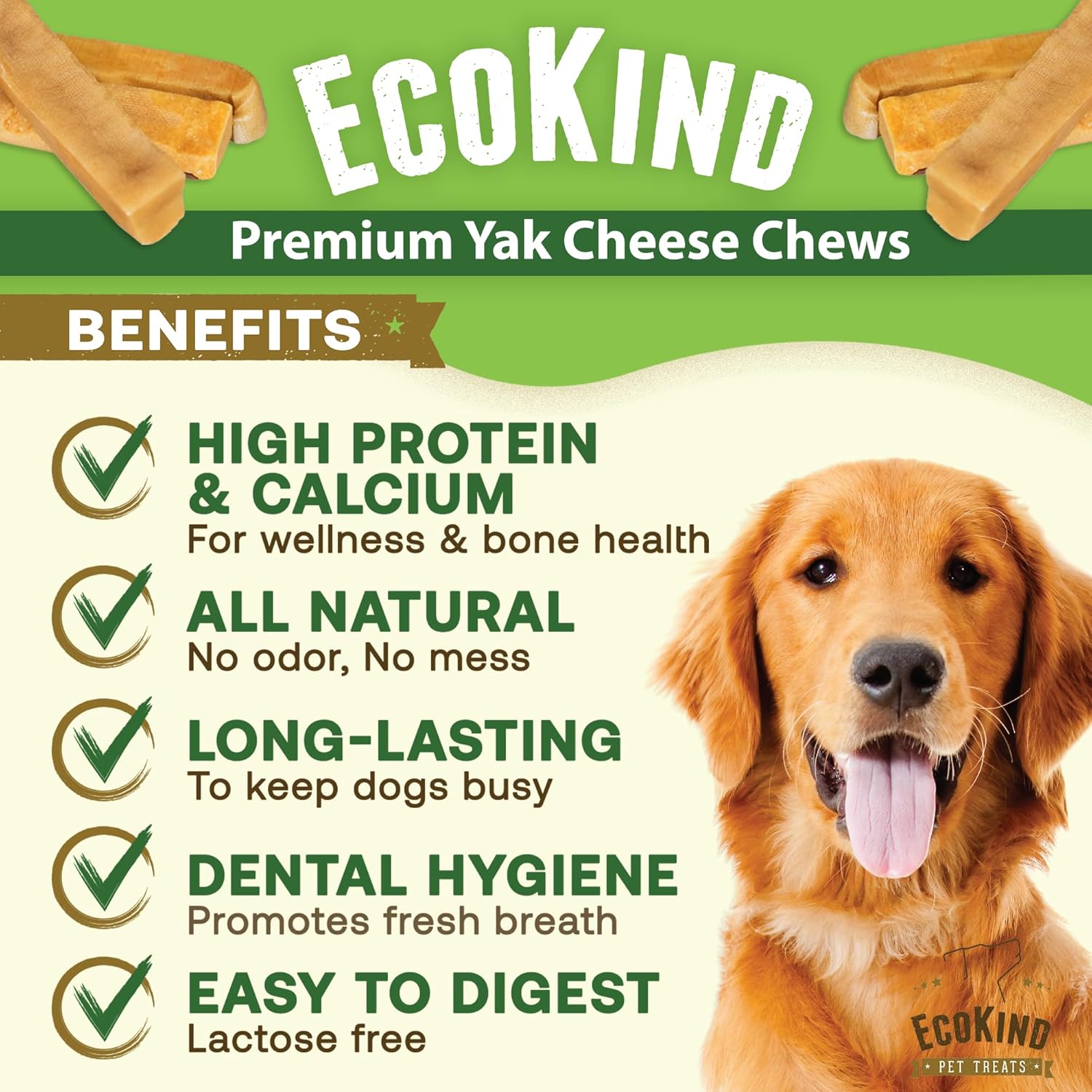 EcoKind GIANT Gold Yak Chews