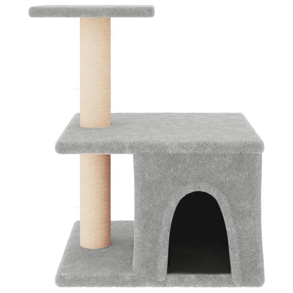NNEVL Cat Tree with Sisal Scratching Posts Light Grey 48 cm