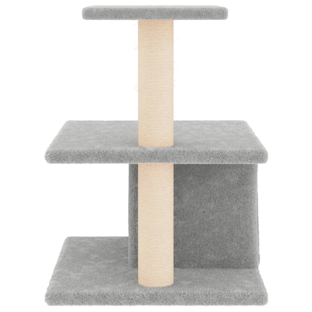 NNEVL Cat Tree with Sisal Scratching Posts Light Grey 48 cm