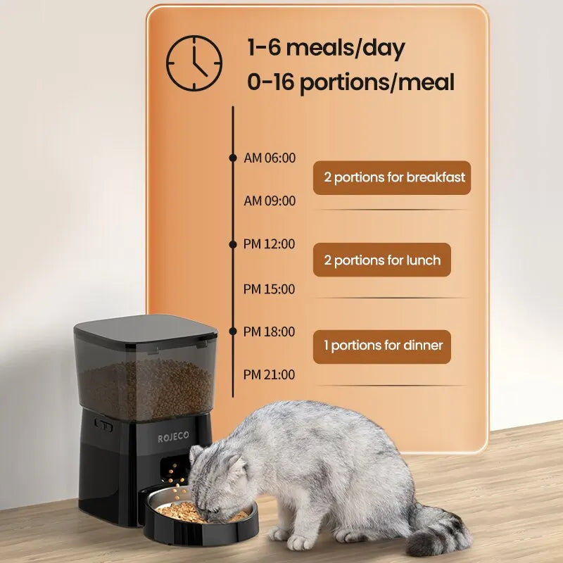 NNEOBA Smart Control Automatic Pet Feeder for Cats and Dogs