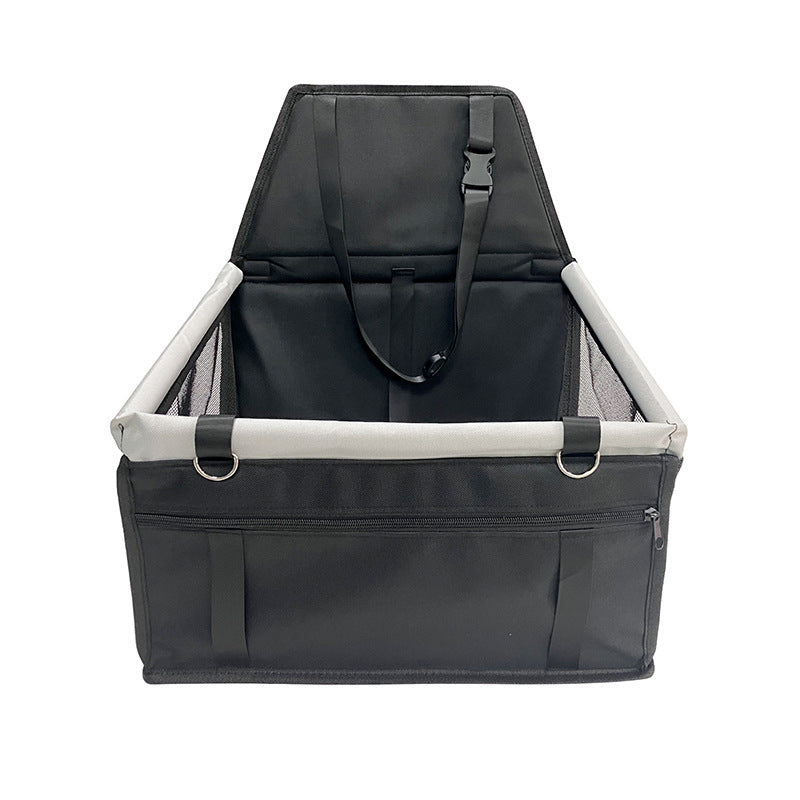 NNEDSZ Black and Grey Portable Pet Car Seat for Dogs and Cats - Adjustable Car Seat Cover, Pet Travel Car Carrier with Safety Belt